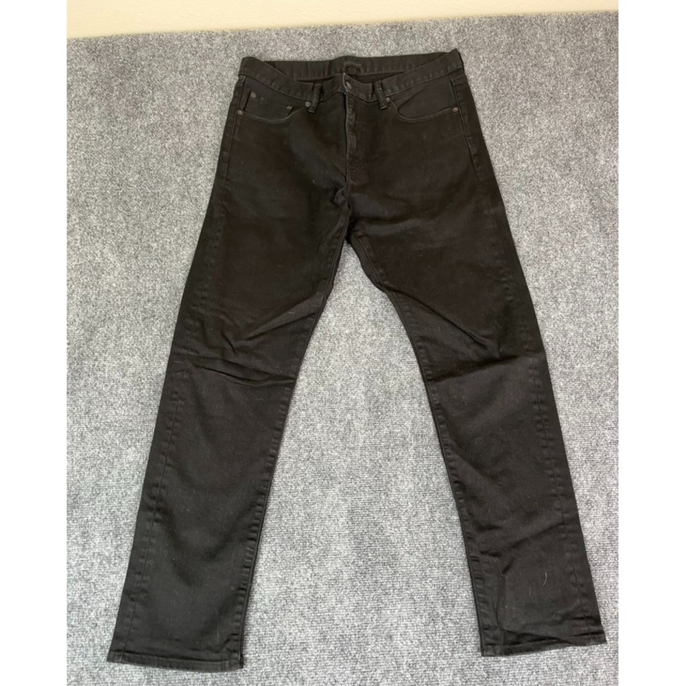 Uniqlo Jeans Mens Black Slim Fit  Salvage  Straight Leg Denim No Size Tag‎ 34x32
